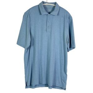 Jim Nantz By Vineyard Vines Pima Cotton Blend Polo Shirt Size L, Blue